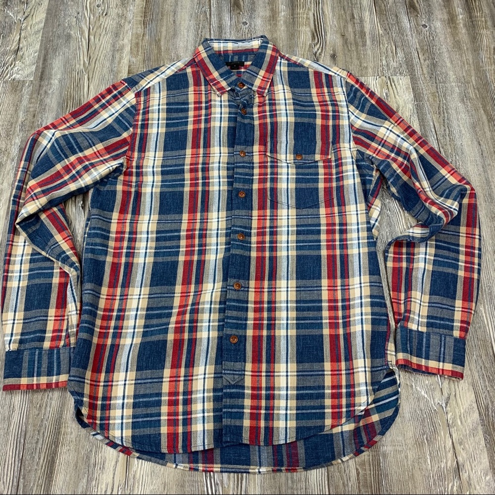 J.Crew Men’s Blue Red Plaid Shirt Size Small
